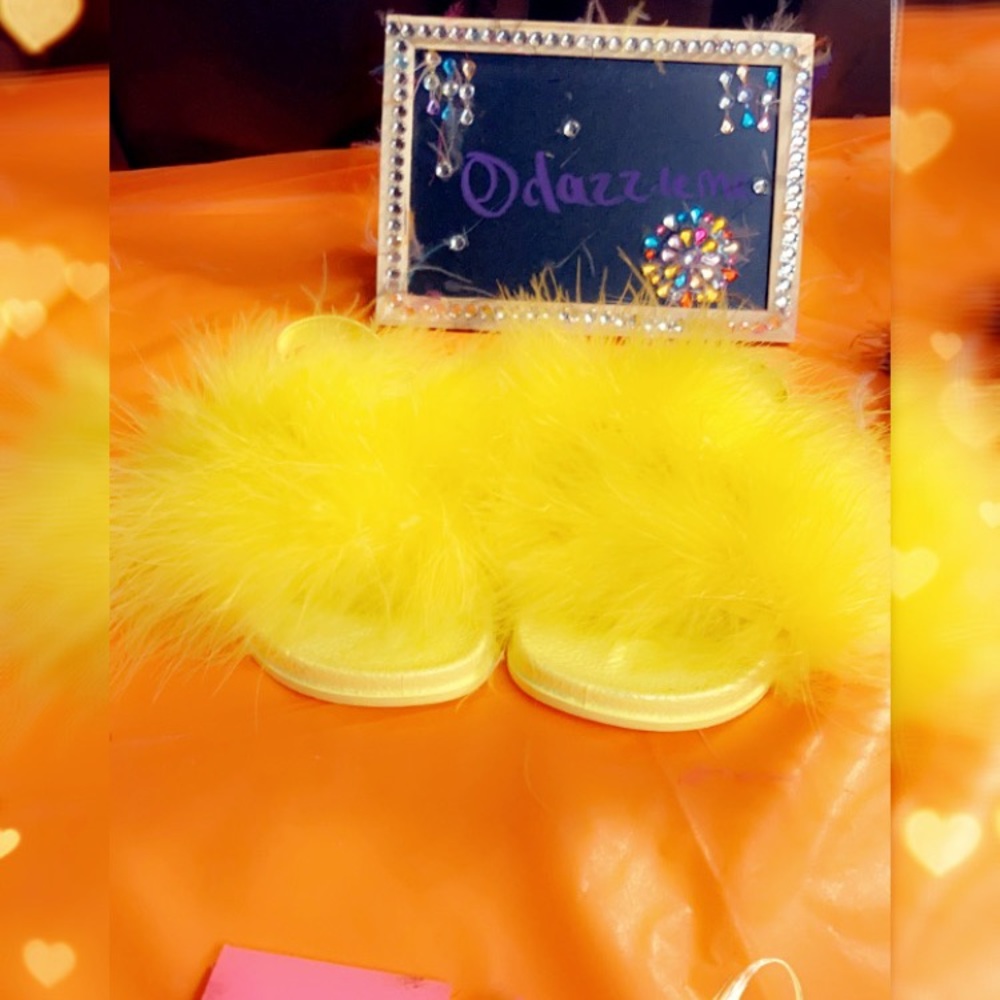 Toddler custom made fur slides
